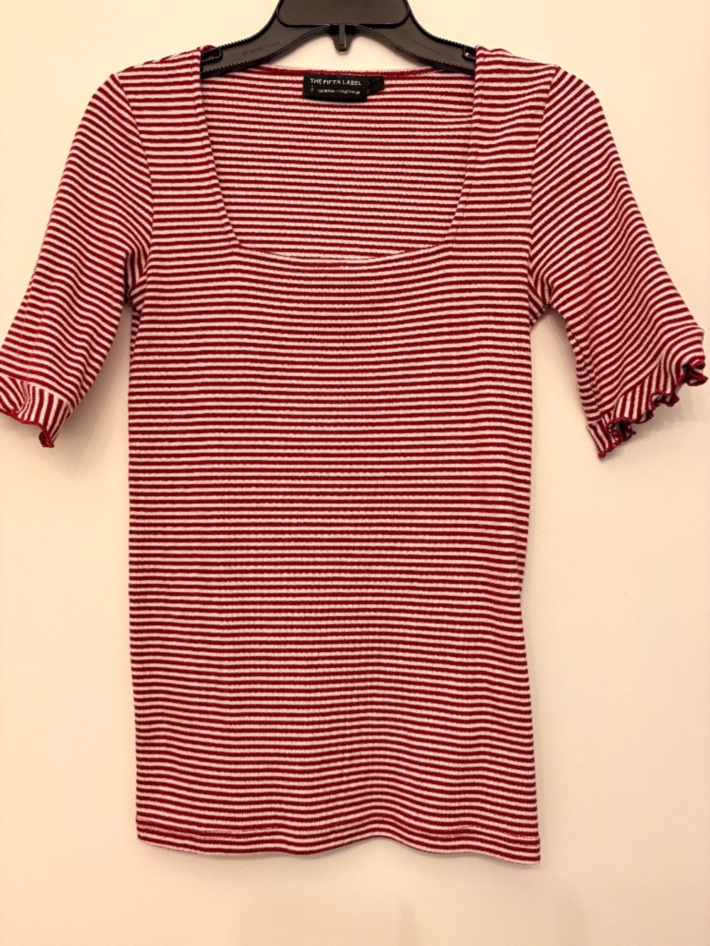 Red & White Stripe Top